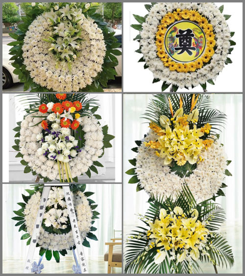 山东莱芜钢城区颜庄镇黄花店村花圈速递