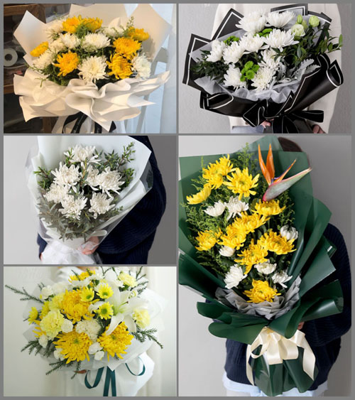 山东莱芜钢城区颜庄镇黄花店村白事花束代送